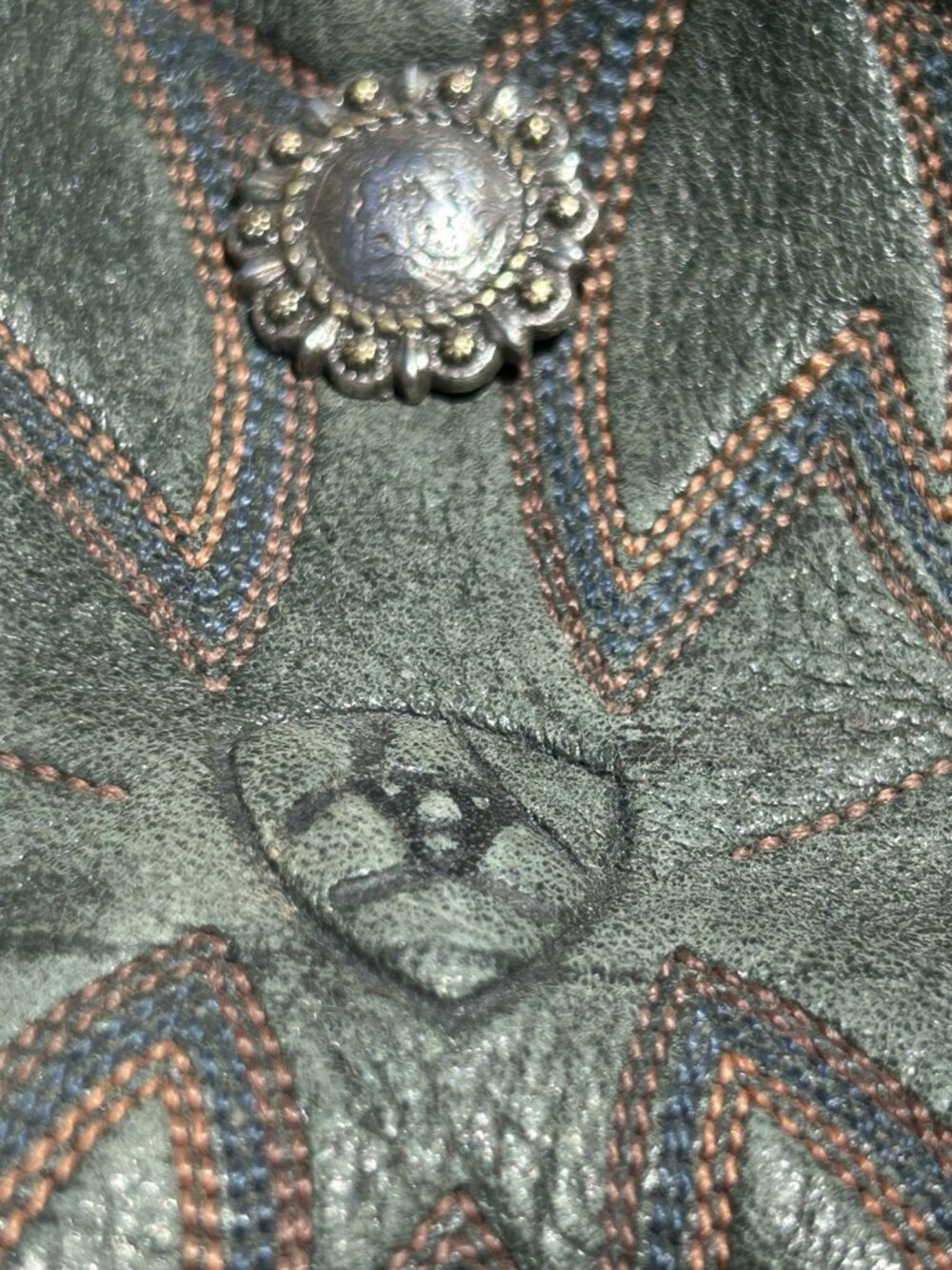Vtg Upcycled Cowboy Leather Boot Purse Gypsy Handmade Hippie BoHo Shoulder Ariat - Picture 9 of 11